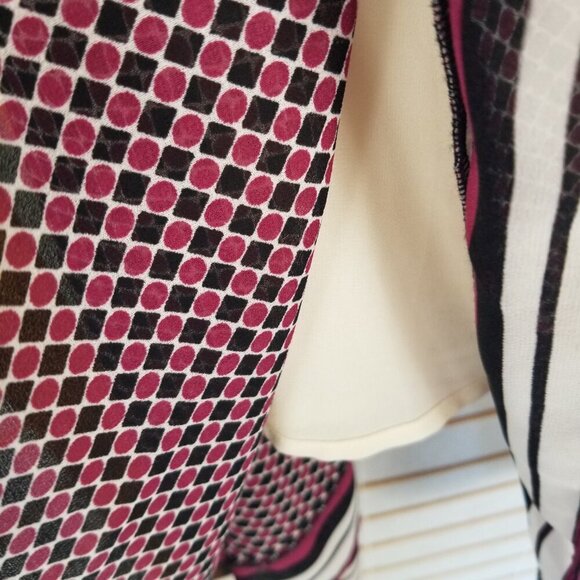 Michael Kors Cocktail Dress Size XS Border-Print Handkerchief Hem Lined - Picture 10 of 12